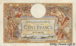 100 Francs LUC OLIVIER MERSON grands cartouches FRANCIA  1934 F.24.13 q.BB