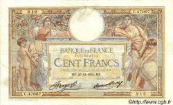 100 Francs LUC OLIVIER MERSON grands cartouches FRANCE  1934 F.24.13 VF