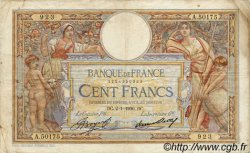 100 Francs LUC OLIVIER MERSON grands cartouches FRANCIA  1936 F.24.15 q.MB