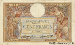 100 Francs LUC OLIVIER MERSON grands cartouches FRANCE  1936 F.24.15 F+