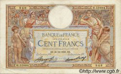 100 Francs LUC OLIVIER MERSON grands cartouches FRANKREICH  1936 F.24.15 SS