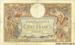 100 Francs LUC OLIVIER MERSON grands cartouches FRANCIA  1937 F.24.16 MB