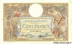 100 Francs LUC OLIVIER MERSON type modifié FRANCE  1938 F.25.08 VF+