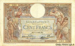 100 Francs LUC OLIVIER MERSON type modifié FRANCIA  1939 F.25.38 MBC