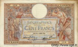 100 Francs LUC OLIVIER MERSON type modifié FRANCIA  1939 F.25.38 q.BB
