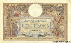 100 Francs LUC OLIVIER MERSON type modifié FRANKREICH  1939 F.25.39 SS
