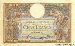 100 Francs LUC OLIVIER MERSON type modifié FRANCE  1939 F.25.44 VF+