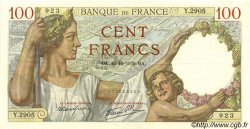 100 Francs SULLY FRANKREICH  1939 F.26.10 fVZ