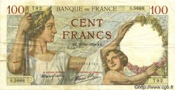 100 Francs SULLY FRANCE  1939 F.26.19 VF