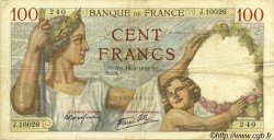 100 Francs SULLY FRANKREICH  1940 F.26.27 fSS