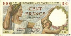 100 Francs SULLY FRANCE  1940 F.26.29 XF-