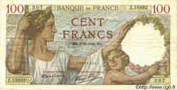 100 Francs SULLY FRANKREICH  1940 F.26.40 fSS