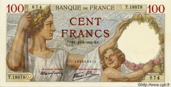 100 Francs SULLY FRANCE  1941 F.26.48
