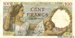100 Francs SULLY FRANKREICH  1941 F.26.51 fVZ