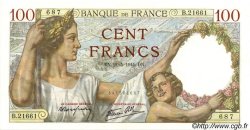 100 Francs SULLY FRANKREICH  1941 F.26.52 fST+