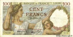 100 Francs SULLY FRANCE  1941 F.26.57 F+