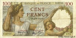 100 Francs SULLY FRANCE  1941 F.26.62 F+