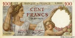 100 Francs SULLY FRANCE  1942 F.26.65 UNC-