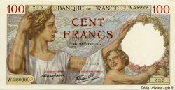 100 Francs SULLY FRANCE  1942 F.26.65