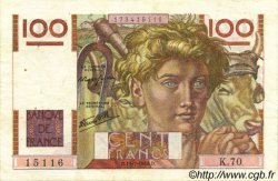100 Francs JEUNE PAYSAN FRANCE  1946 F.28.06 VF+