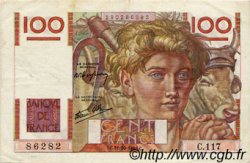 100 Francs JEUNE PAYSAN FRANKREICH  1946 F.28.10 fVZ