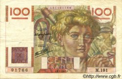 100 Francs JEUNE PAYSAN FRANCE  1947 F.28.13 VF+