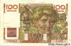 100 Francs JEUNE PAYSAN FRANKREICH  1948 F.28.20 VZ