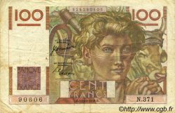 100 Francs JEUNE PAYSAN FRANKREICH  1950 F.28.27 S