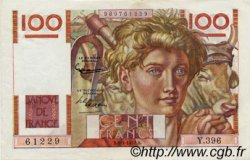 100 Francs JEUNE PAYSAN FRANKREICH  1951 F.28.29 VZ+
