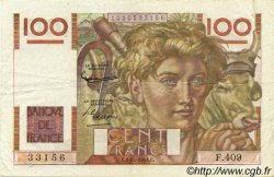 100 Francs JEUNE PAYSAN FRANCE  1951 F.28.30 VF