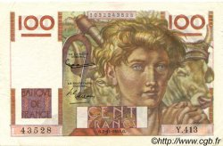 100 Francs JEUNE PAYSAN FRANKREICH  1951 F.28.30 fVZ