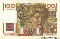 100 Francs JEUNE PAYSAN FRANCE  1952 F.28.31 VF+