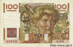 100 Francs JEUNE PAYSAN FRANCE  1952 F.28.33