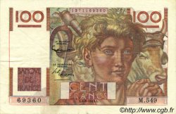 100 Francs JEUNE PAYSAN FRANCIA  1953 F.28.37 SPL