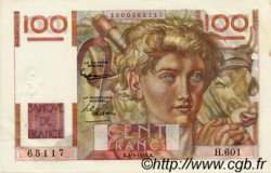 100 Francs JEUNE PAYSAN FRANCIA  1954 F.28.43 EBC
