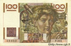 100 Francs JEUNE PAYSAN filigrane inversé FRANCIA  1952 F.28bis.01 EBC