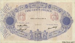 500 Francs BLEU ET ROSE FRANCE  1933 F.30.36 F
