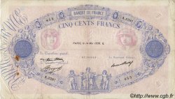 500 Francs BLEU ET ROSE FRANCIA  1936 F.30.37 q.BB