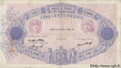 500 Francs BLEU ET ROSE FRANCE  1936 F.30.37 F+