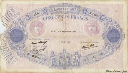 500 Francs BLEU ET ROSE modifié FRANKREICH  1937 F.31.03 SGE to S