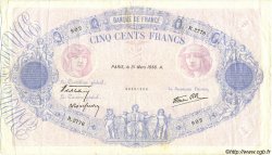 500 Francs BLEU ET ROSE modifié FRANKREICH  1938 F.31.07 S