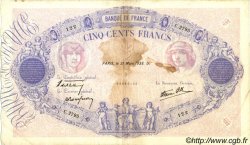 500 Francs BLEU ET ROSE modifié FRANCIA  1938 F.31.07 BC a MBC