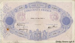 500 Francs BLEU ET ROSE modifié FRANCIA  1938 F.31.12 q.BB