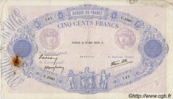 500 Francs BLEU ET ROSE modifié FRANCIA  1939 F.31.32 q.BB