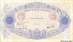 500 Francs BLEU ET ROSE modifié FRANCIA  1939 F.31.42 BB