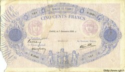 500 Francs BLEU ET ROSE modifié FRANCIA  1939 F.31.51 RC