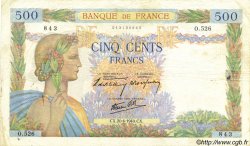 500 Francs LA PAIX FRANCE  1940 F.32.03 VF-