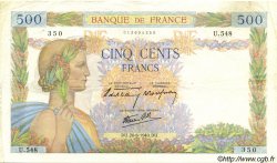 500 Francs LA PAIX FRANKREICH  1940 F.32.03 SS