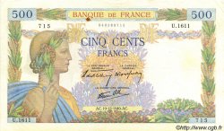 500 Francs LA PAIX FRANKREICH  1940 F.32.11 SS