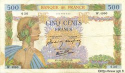 500 Francs LA PAIX FRANCIA  1941 F.32.25 MBC